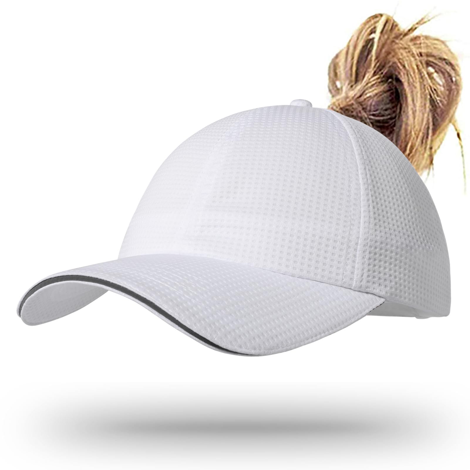 ZTL Womens Lightweight Quick Dry Baseball Cap for Race Day Running with Reflective Trim Performance Mesh Hat