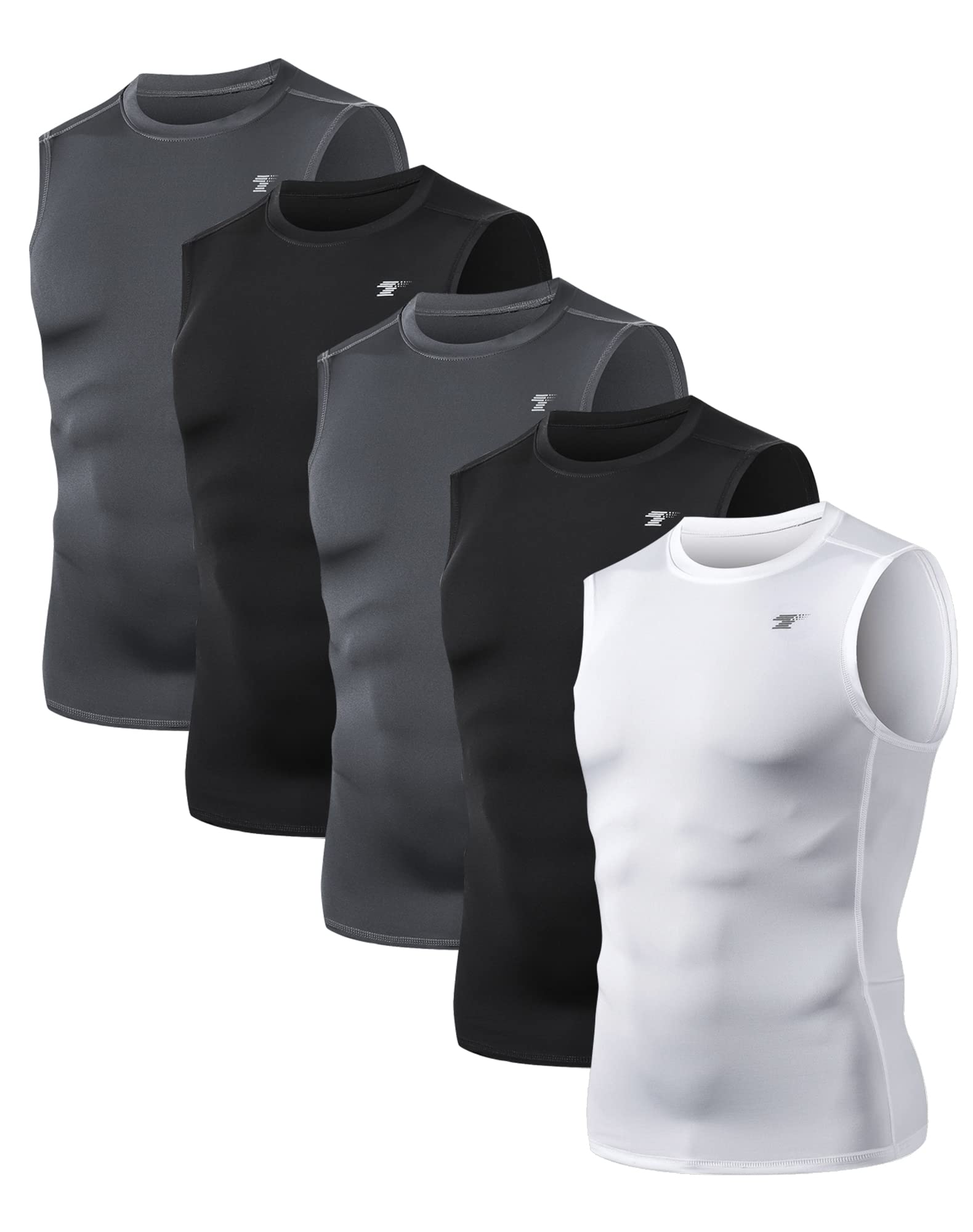 TELALEO Men's Sleeveless Athletic Compression Shirts for Workout and Sports
| TELALEO 5 Pack Men's Compression Tank Top