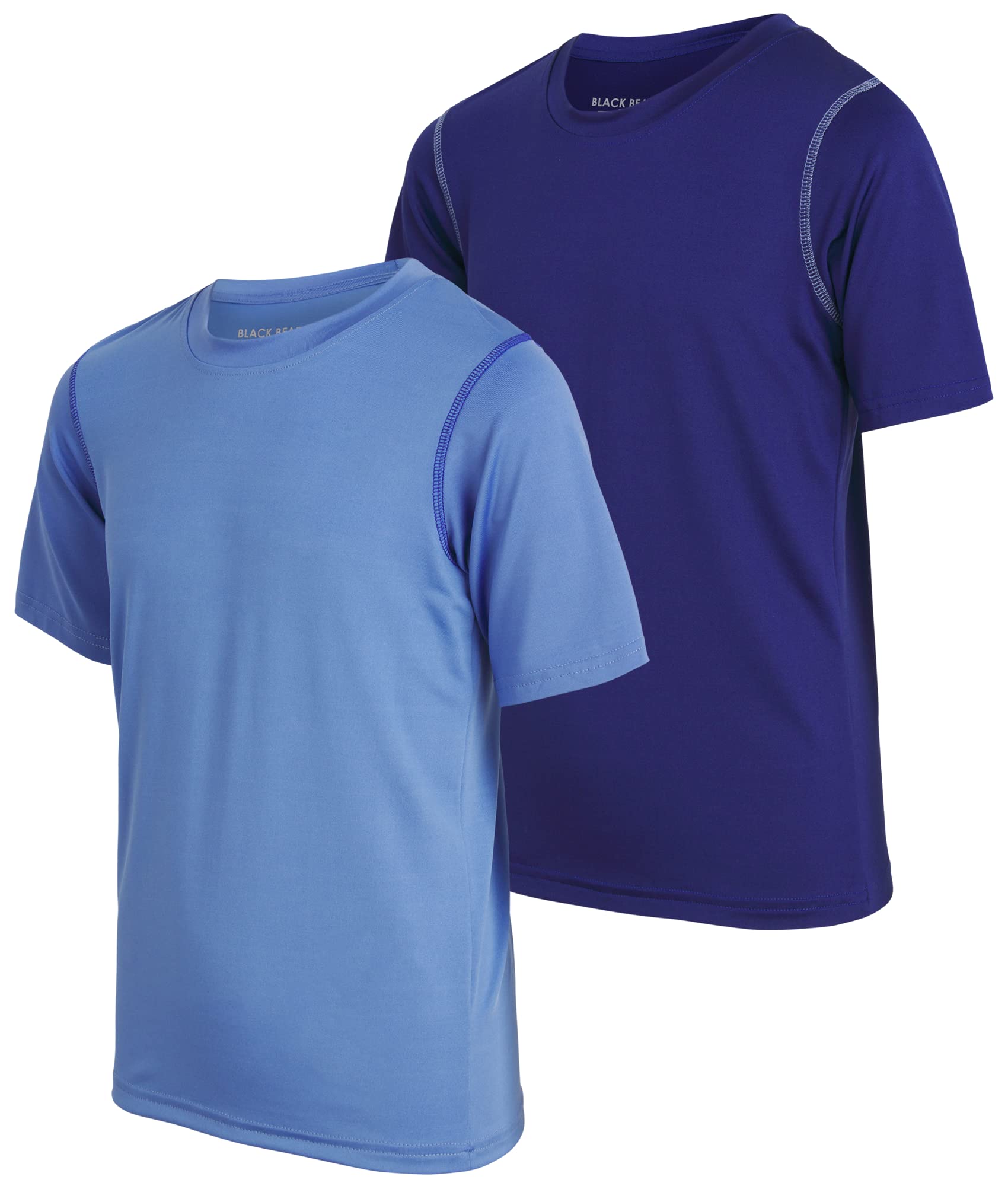 Black Bear Boys Youth Dry Fit T-Shirt 2 Pack Active Athletic Performance Short Sleeve Shirts for Teens Size 4-18
Black