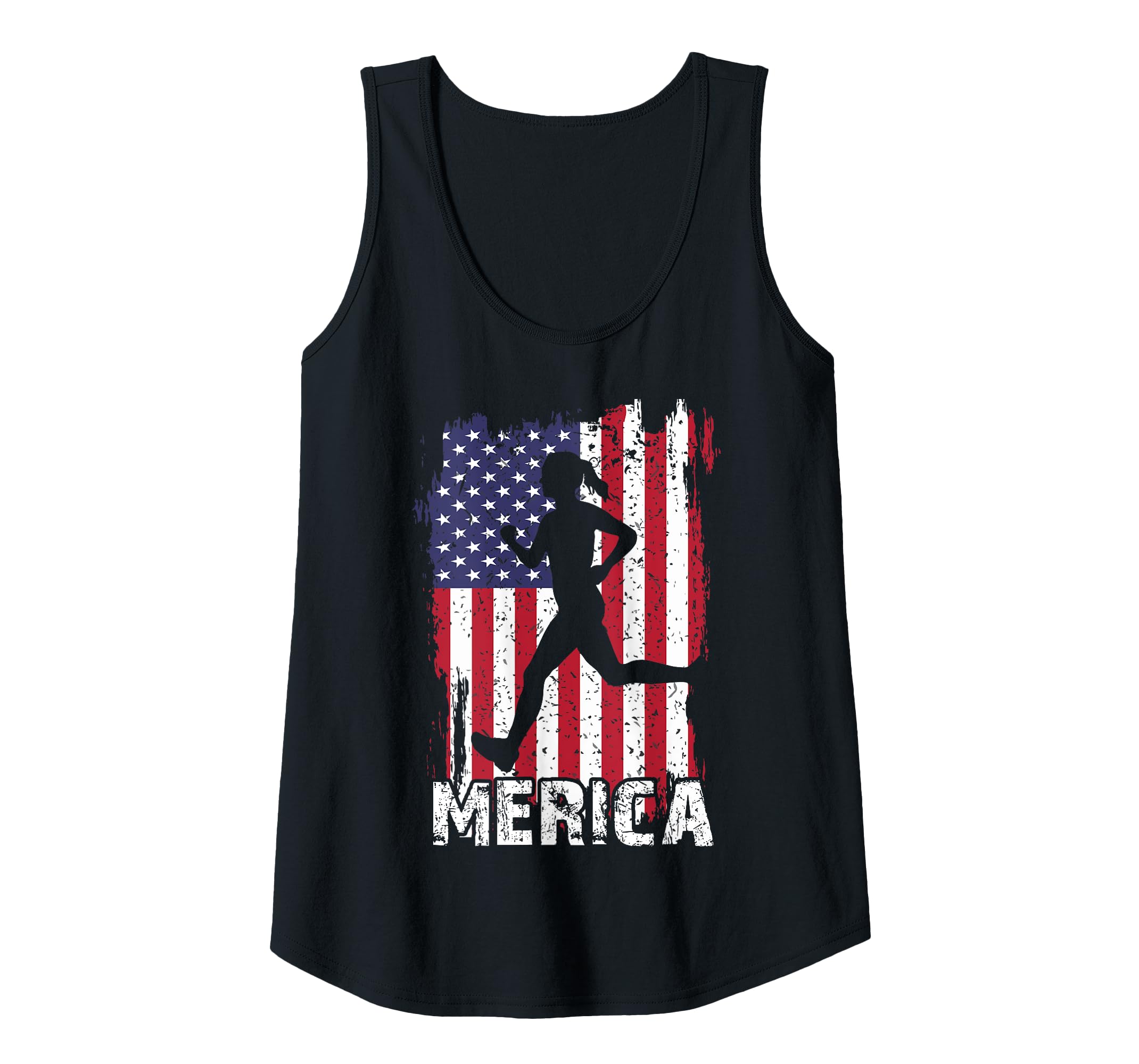 USA Flag Women's Patriotic 4th Of July Running Shirt for Kids and Youth